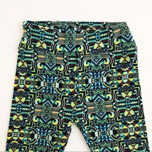 LuLaRoe Geometric Green Cozy Leggings